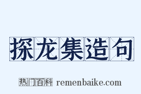 探龙集造句是什么意思的图片